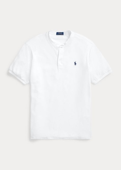 Henley Polo Ralph Lauren Hombre Blancos - Featherweight Mesh - UCMXJ5249